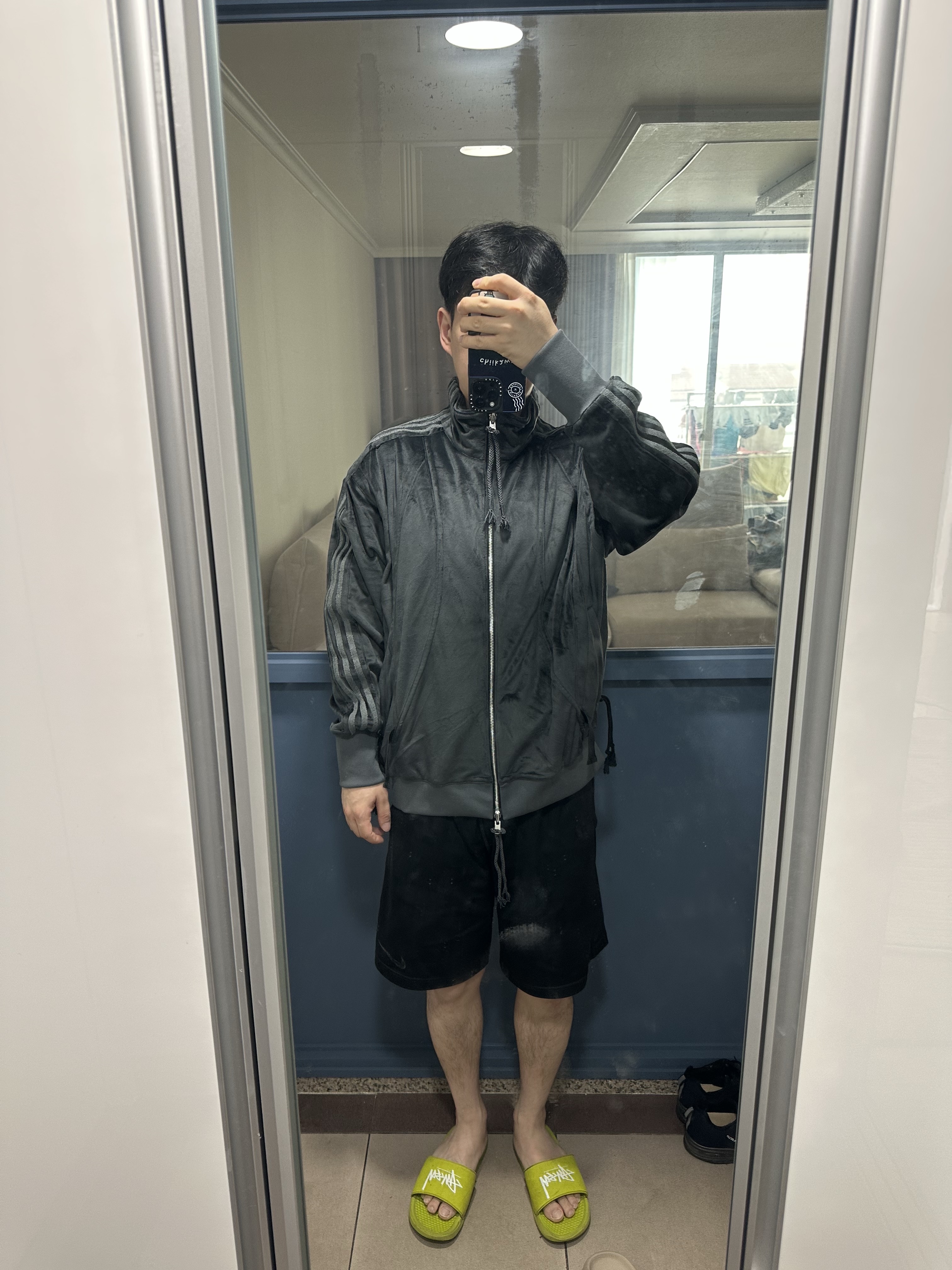Adidas x Song for the Mute Track Jacket Black - KR Sizing 착용 스타일