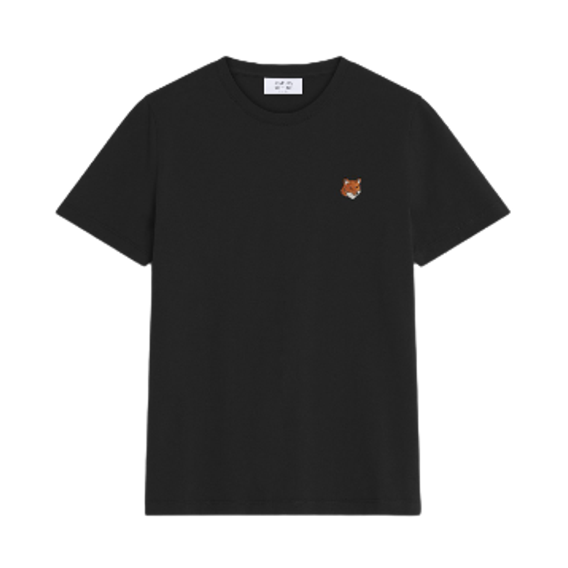 (W) 메종 키츠네 폭스 헤드 레귤러 티셔츠 블랙((W) Maison Kitsune Fox Head Regular T-Shirt Black) - 1