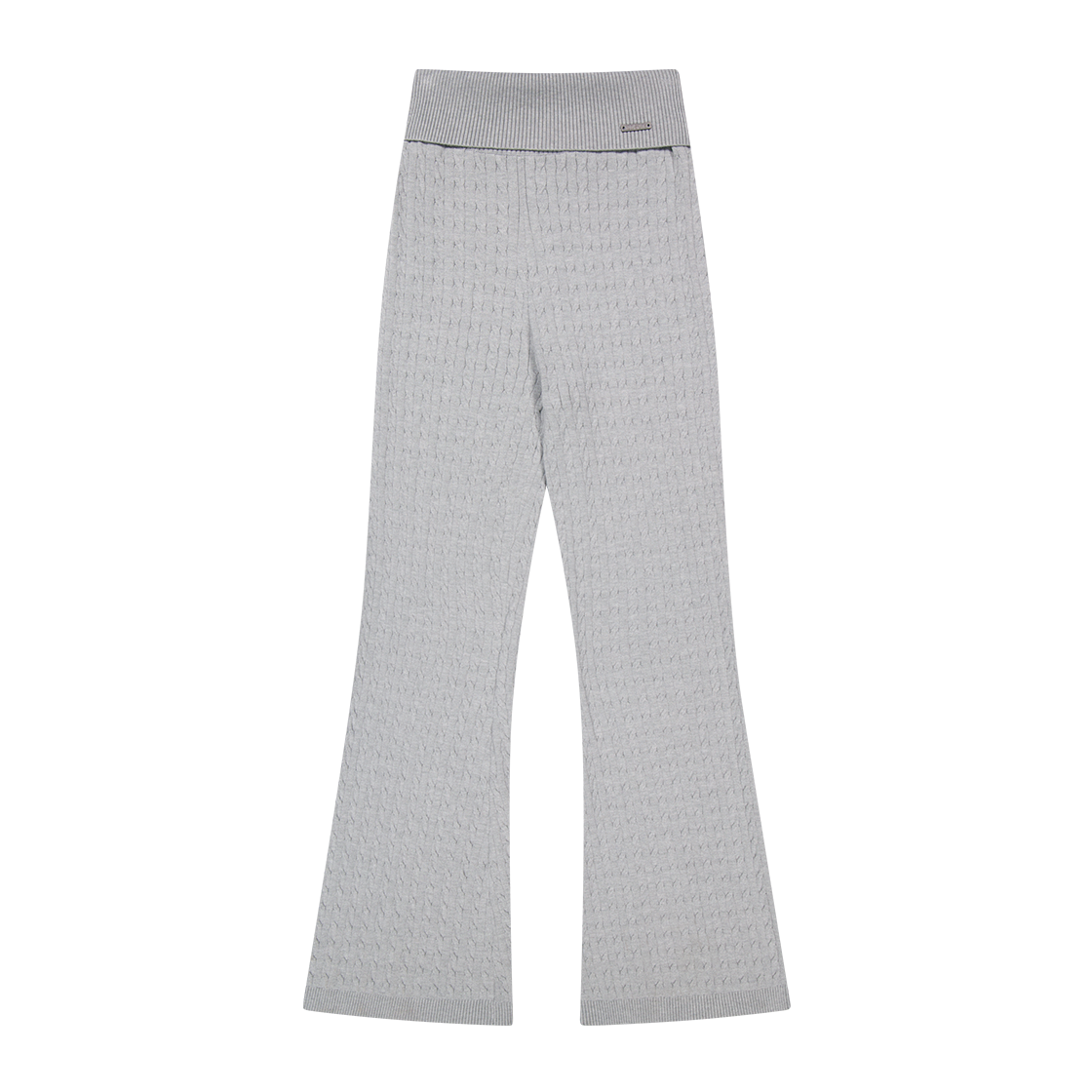 H253WRLKN10MGY HDEX Womens Cable Knit Boots Cut Pants Melange Gray