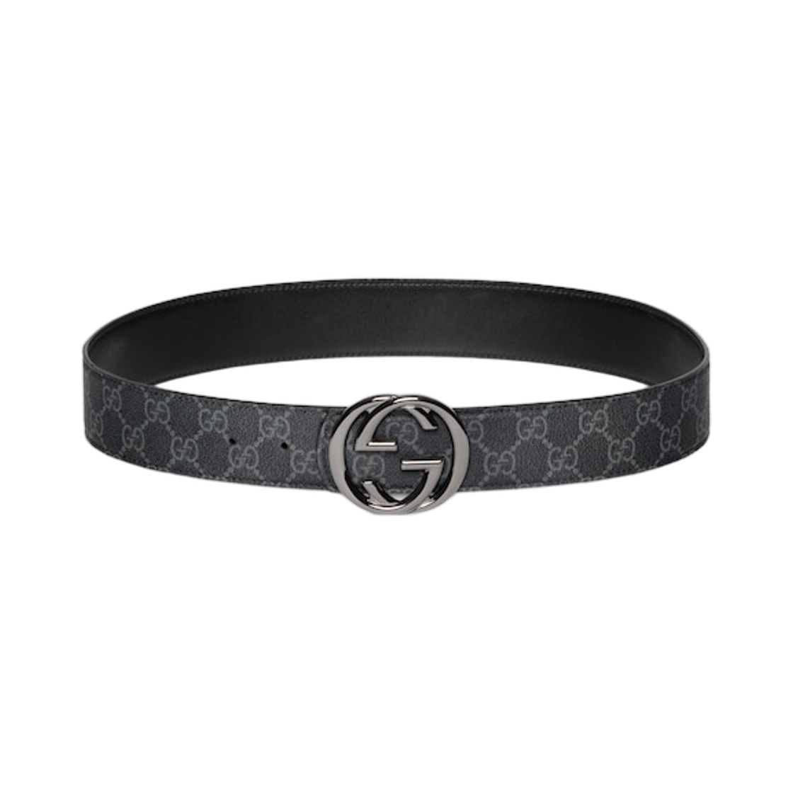 849862-FAFGJ-1000 Gucci Reversible Belt with Interlocking G Buckle Black