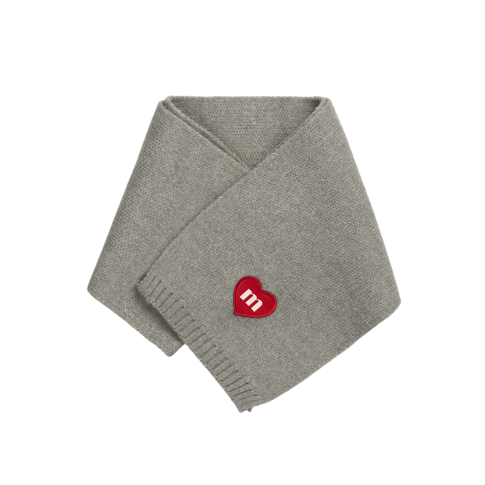 C255UAMF01GY0FR MACNI Love M Knit Muffler Grey