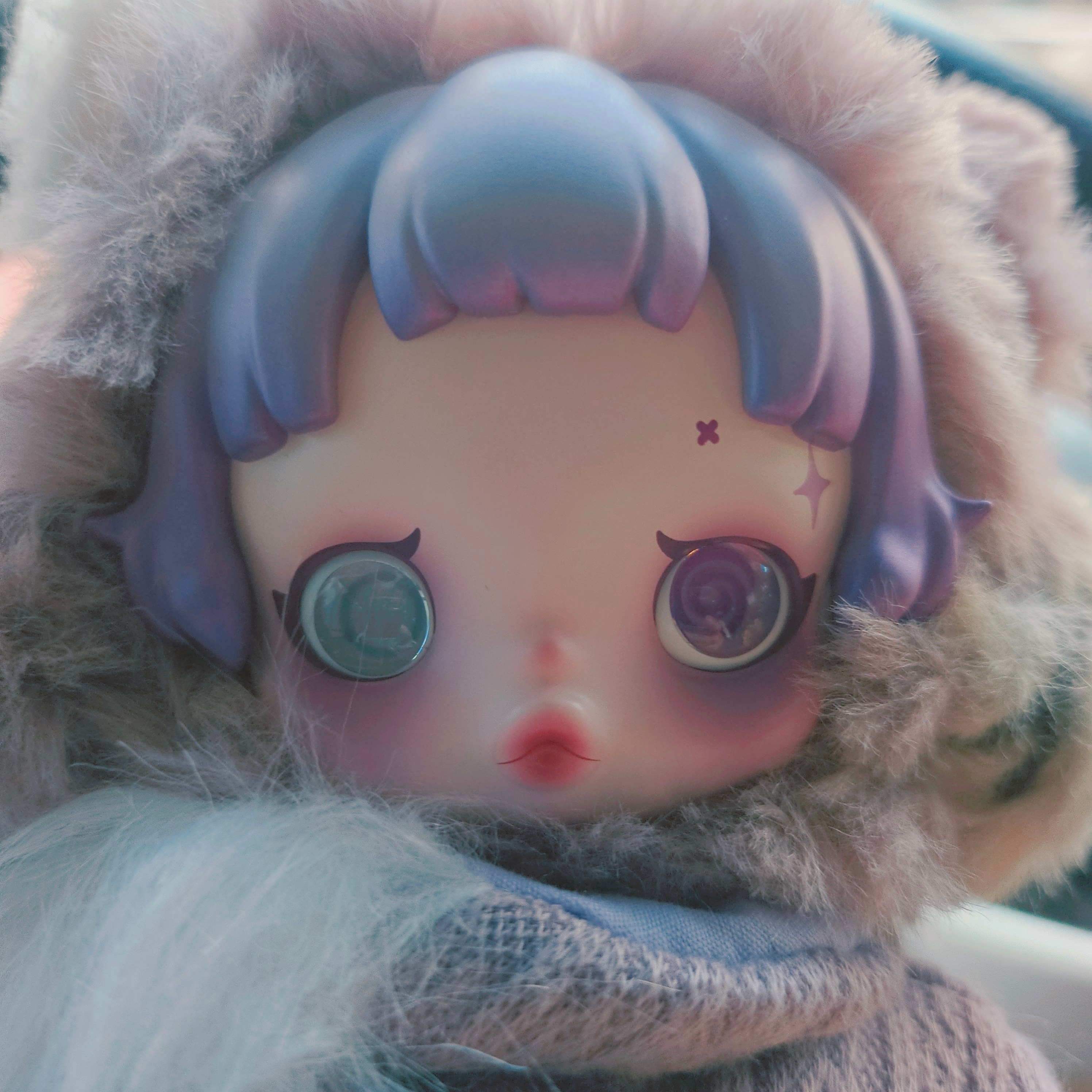 Pop Mart Skullpanda You Found Me ! Series Plush Doll Pendant Ratty Bear (Opened Case) 착용 스타일 - 2