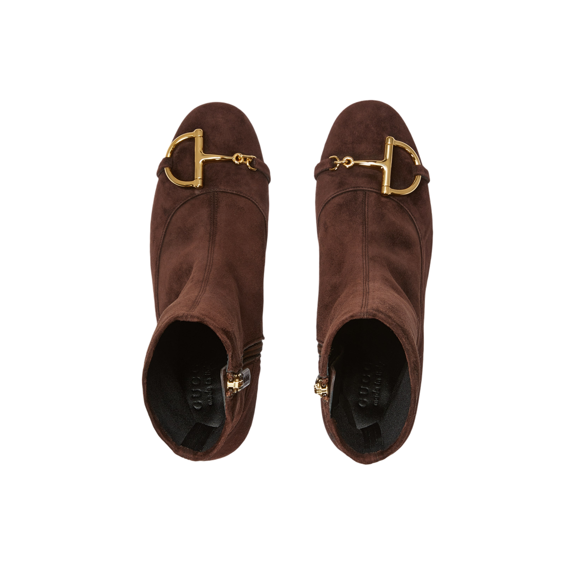 (W) 구찌 앵클 부츠 하프 홀스빗 다크 브라운((W)) Gucci Ankle Boots with Half Horsebit Dark Brown) - 2