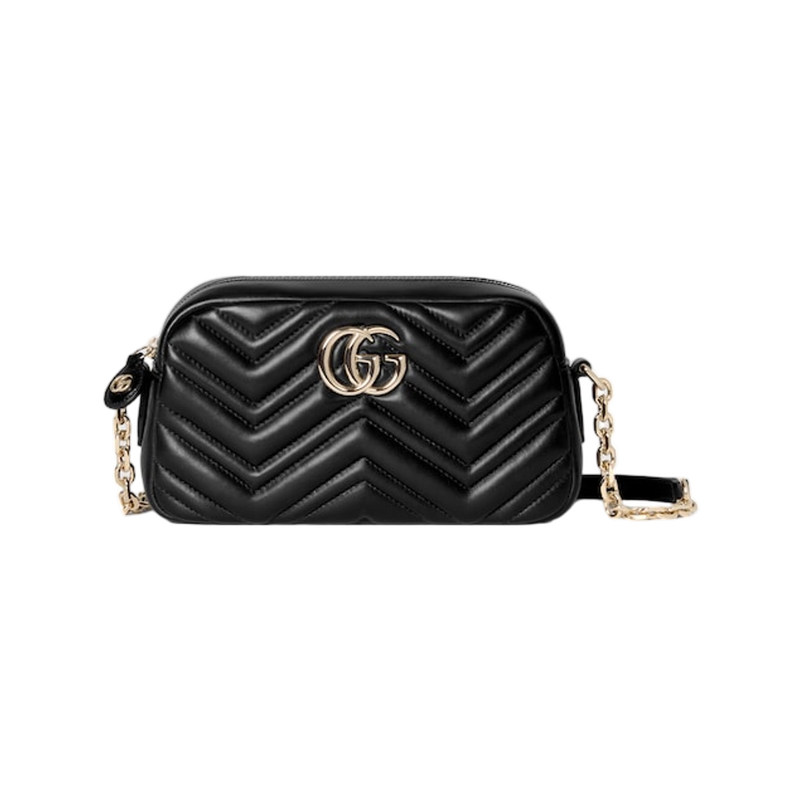 855273-AAFXD-1000 Gucci GG Marmont Small Camera Bag Black