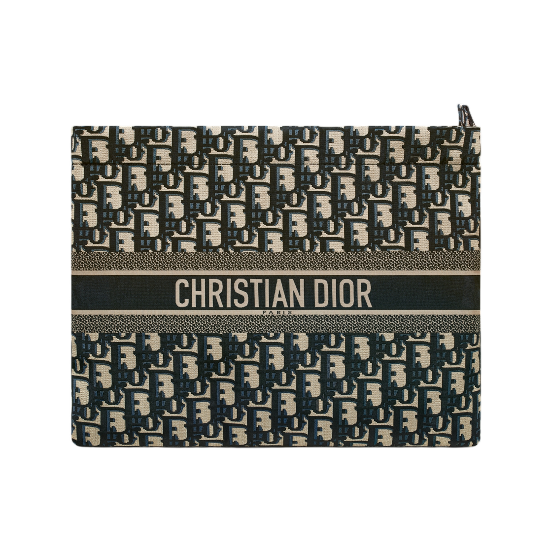 디올 디올트래블 지퍼 파우치 디올 오블리크 테크니컬 패브릭 블루(Dior Diortravel Zipper Pouch Dior Oblique Technical Fabric Blue) - 1