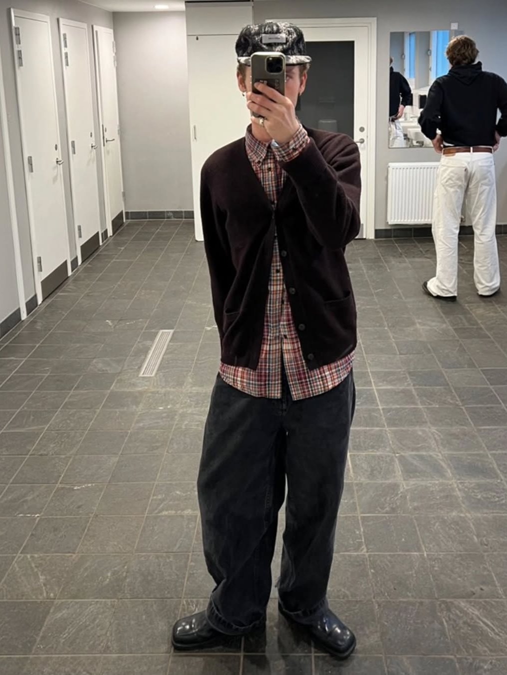 Wooyoungmi Crewneck Cardigan Gray - 24FW, Knitted W Basic Essential Washable Knit Grey 착용 스타일 - 8