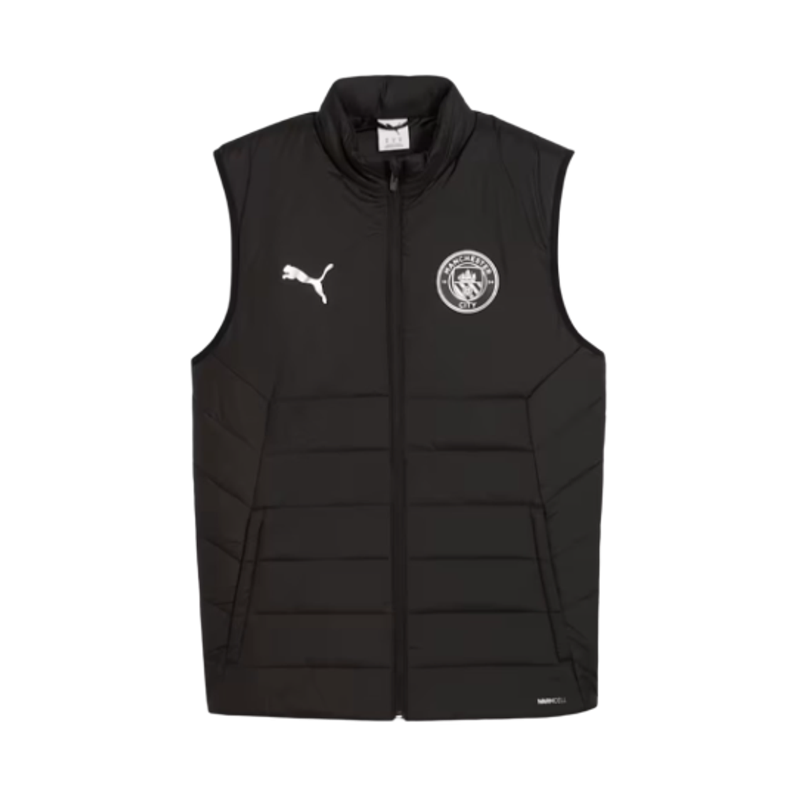 782028-14 Puma Manchester City Training Gilet Black Silver (Non Marking Ver.)