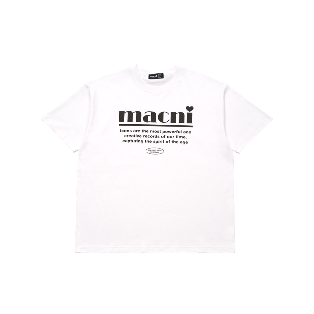 마크니 스피릿 로고 티셔츠 화이트(MACNI Spirit Logo T-Shirt White)