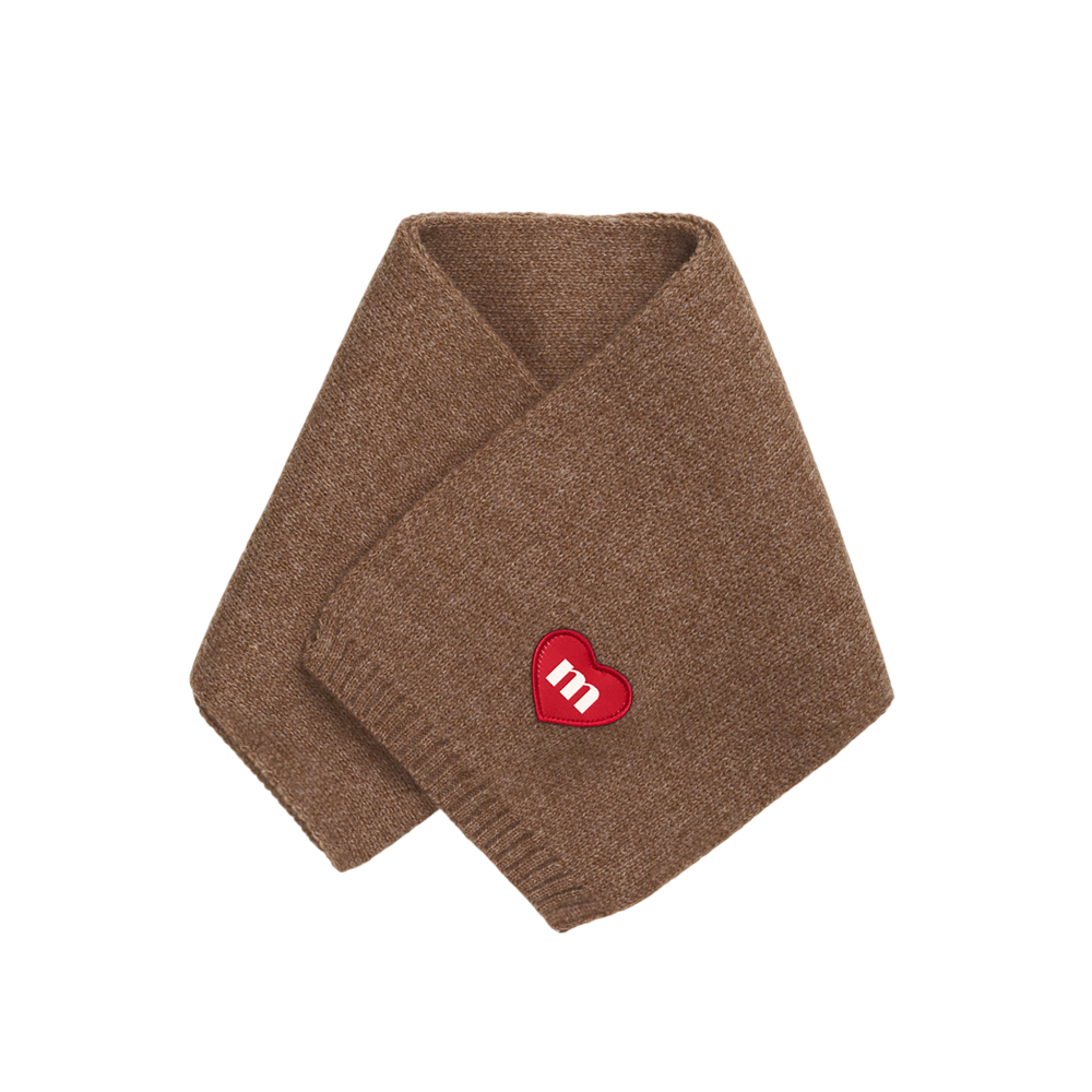 C255UAMF01CC0FR MACNI Love M Knit Muffler Cocoa