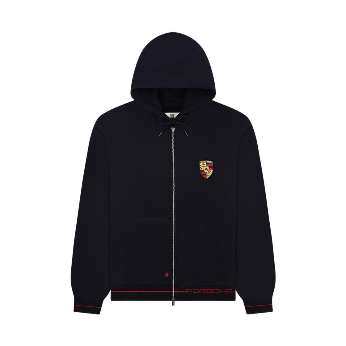 에메 레온 도르 x 포르쉐 풀 집 후드 제트 블랙(Aime Leon Dore x Porsche Full Zip Hoodie Jet Black)