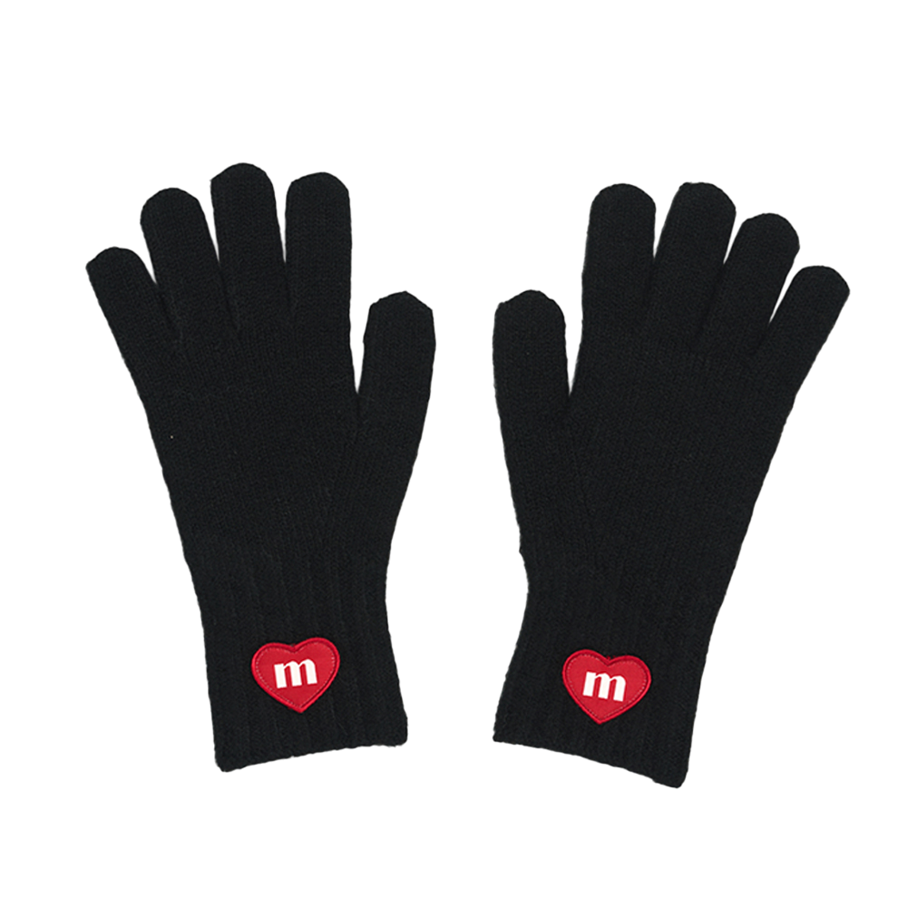 C255UAGV01BK0FR MACNI Love M Knit Gloves Black