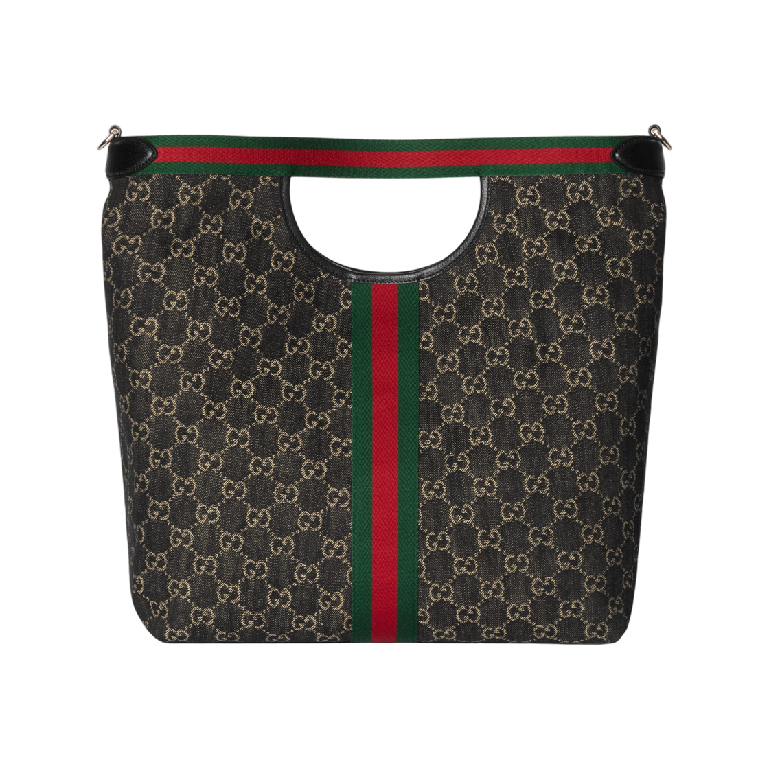 구찌 질리오 라지 토트백 블랙 화이트(Gucci Giglio Large Tote Bag Black White) - 3