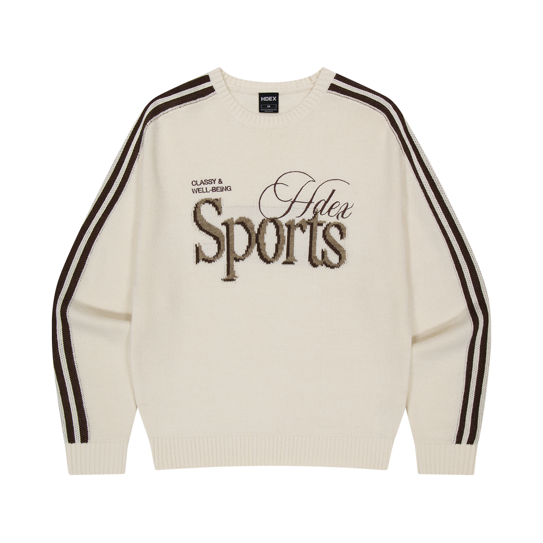 H253WOLKN050IV HDEX Womens Knit Sweat Shirt Ivory