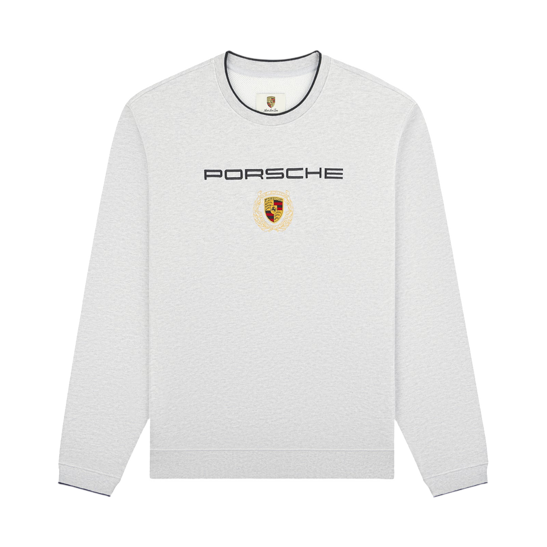 - Aime Leon Dore x Porsche Embroidered Crewneck Sweatshirt Silver Mix