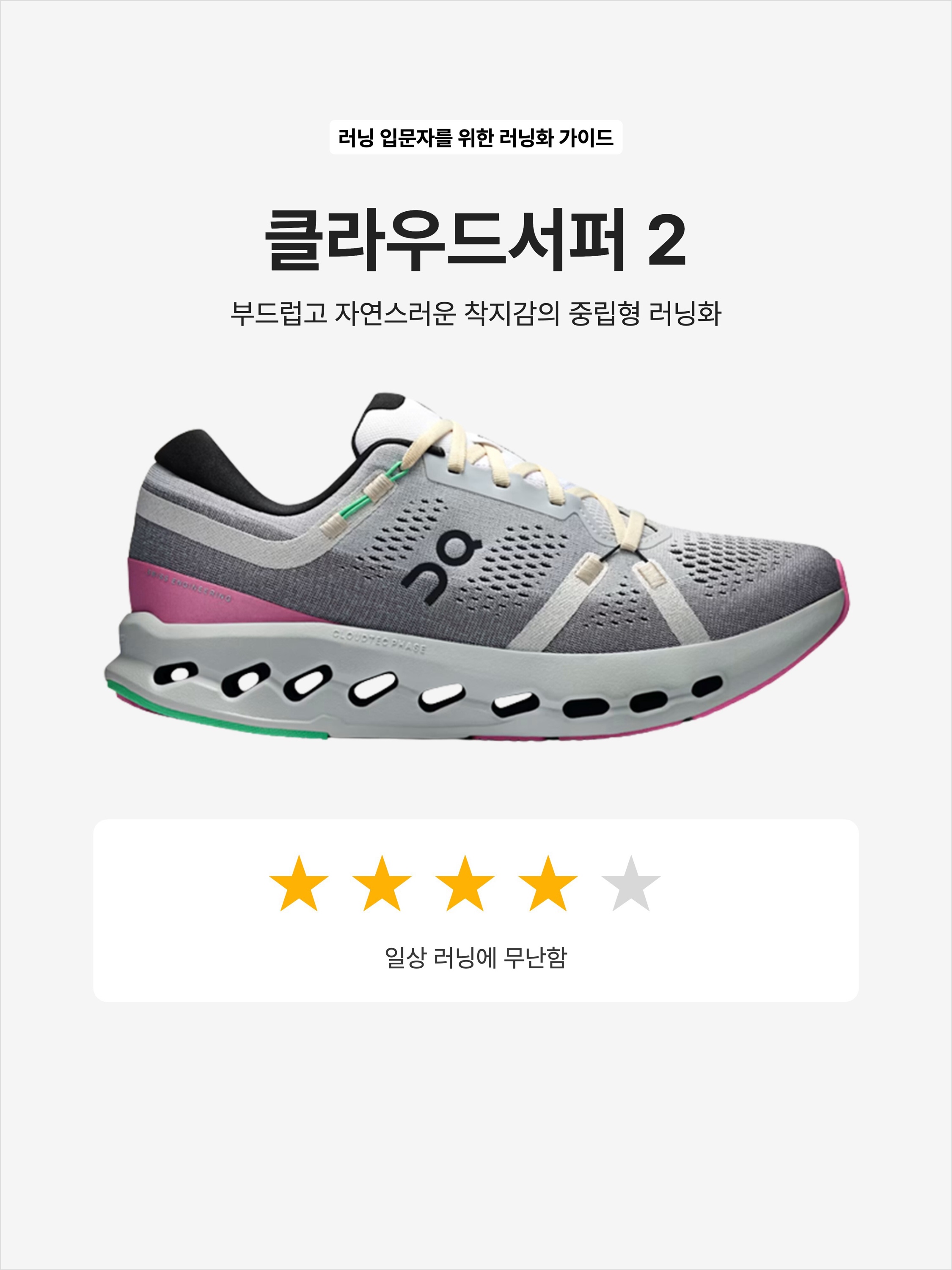 On Running Cloudsurfer 2 White Mineral, On Running Cloudsurfer 2 Black 착용 스타일 - 1