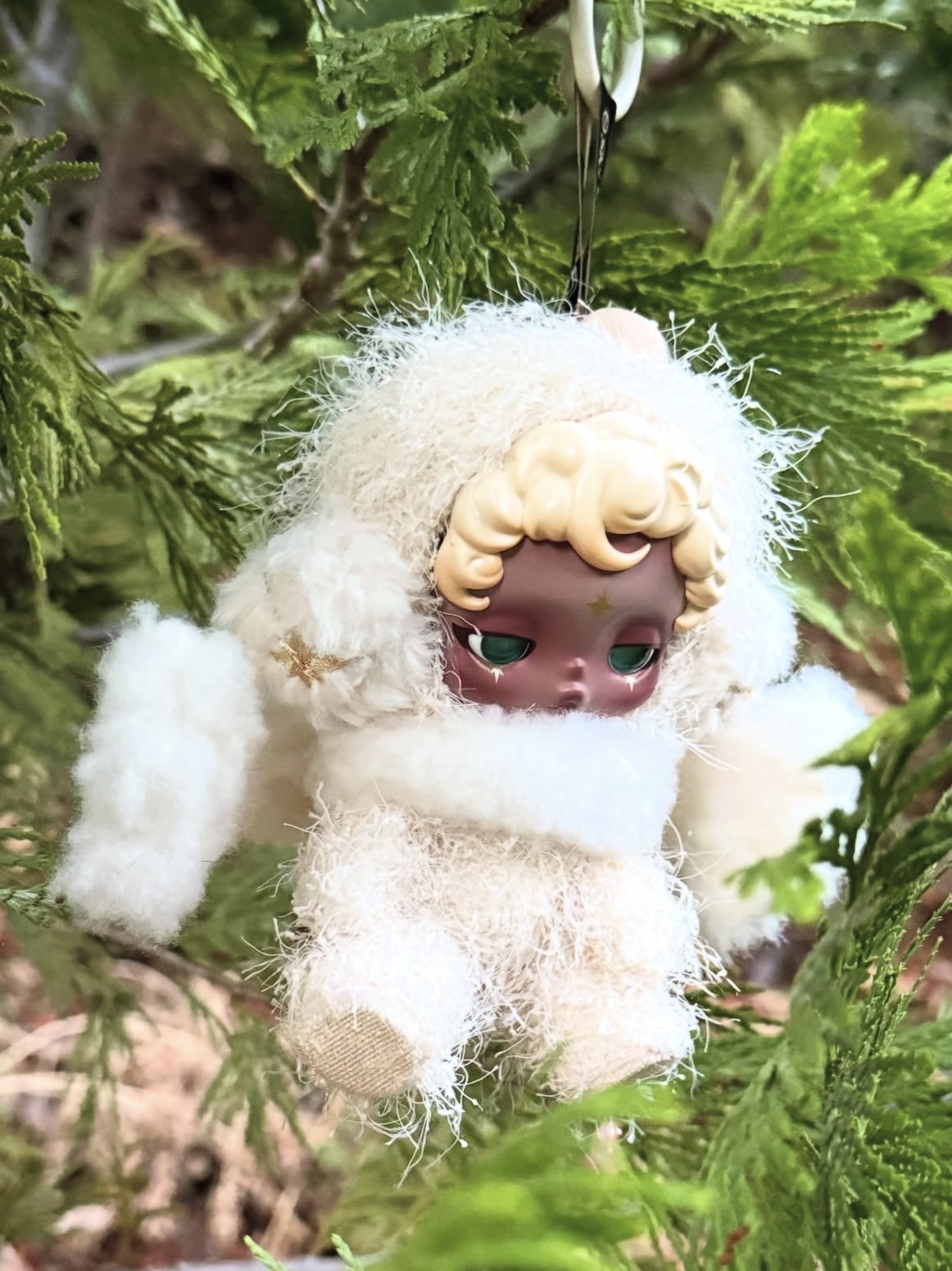 Pop Mart Skullpanda You Found Me ! Series Plush Doll Pendant Sandman (Opened Case) 착용 스타일