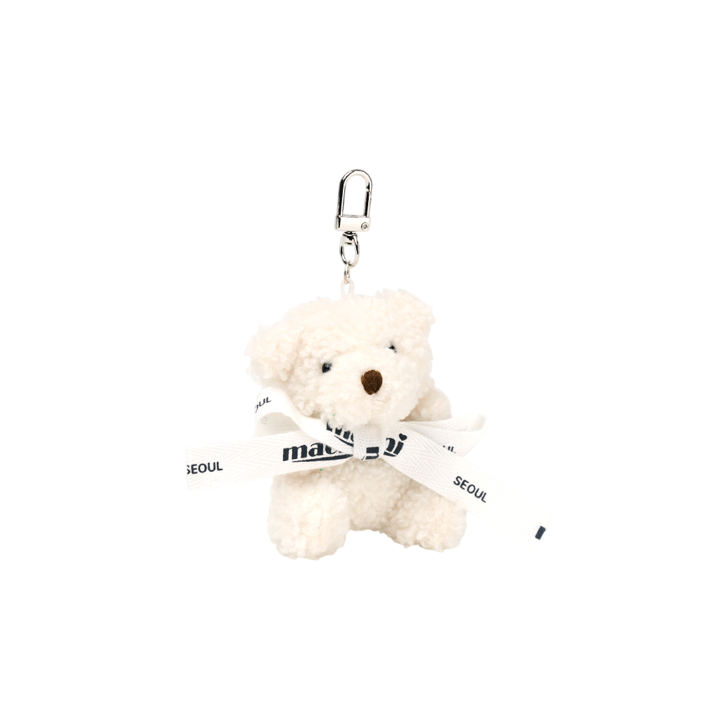 마크니 미니 베어 키링 화이트(MACNI Mini Bear Keyring White)