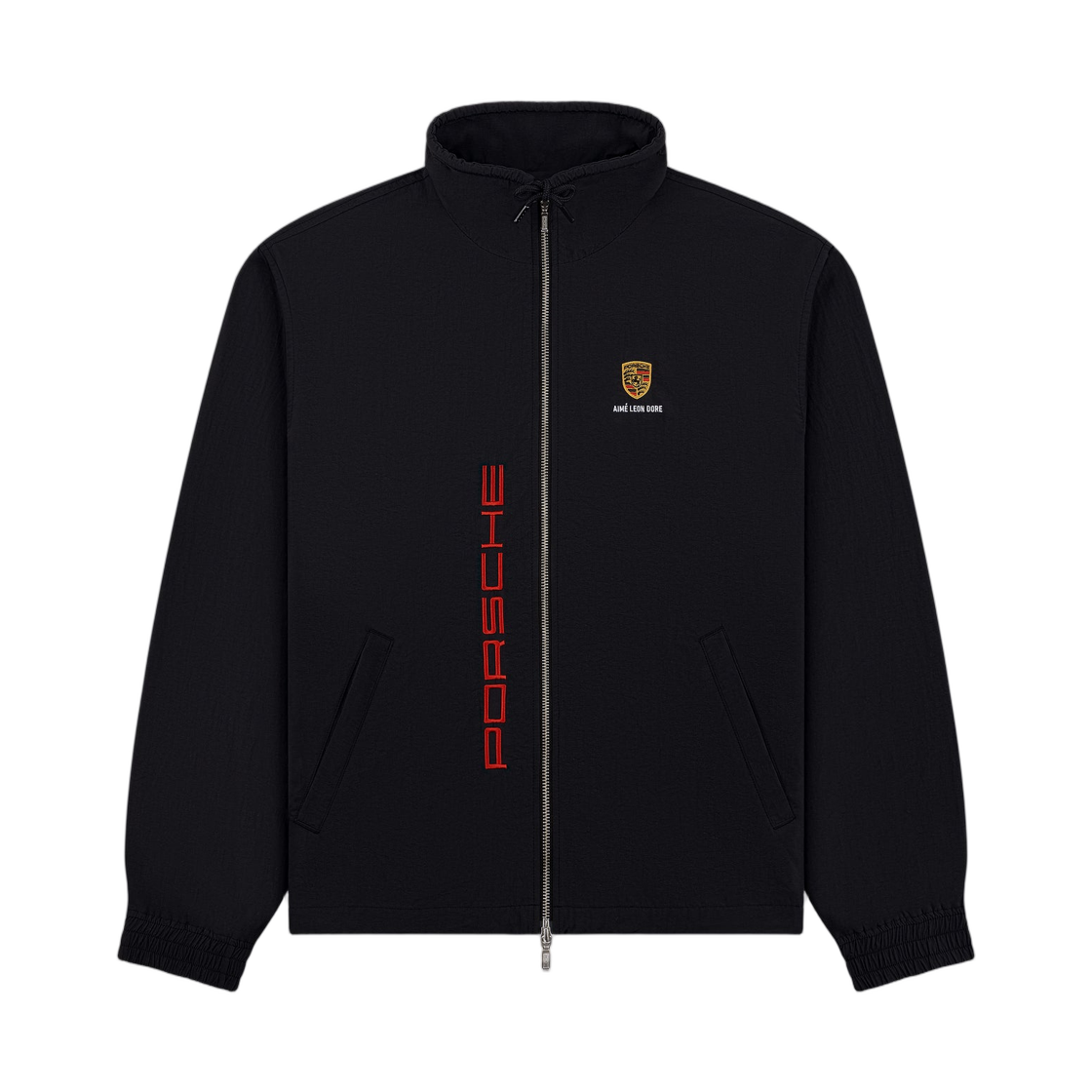 에메 레온 도르 x 포르쉐 나일론 트랙 자켓 제트 블랙(Aime Leon Dore x Porsche Nylon Track Jacket Jet Black)