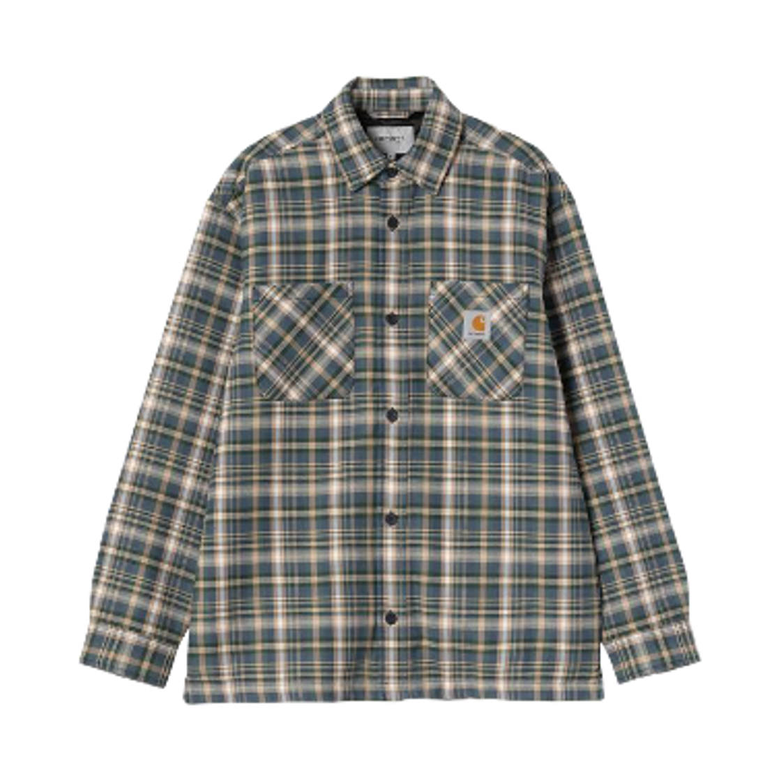 I035312-35R-XX Carhartt WIP Cronyn Check Shirt Jac Dark Navy