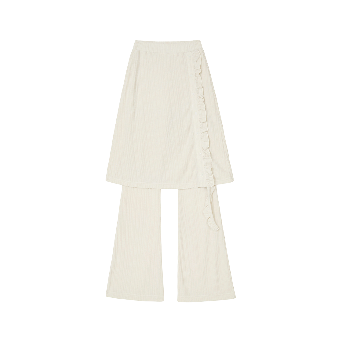 MF259OPT001CCRFR Margarin Fingers Frill Layered Skirt Pants Cream