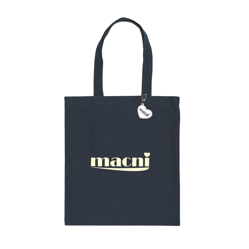 마크니 시그니처 로고 에코백 블루그린(MACNI Signature Logo Eco Bag Blue Green)