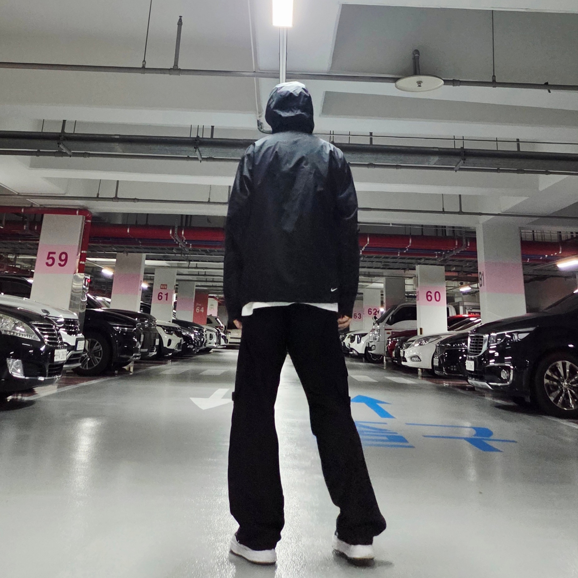 Nike ACG Storm-Fit ADV Cascade Rains Full Zip Jacket Black - Asia, Flavorism Ripstop Parachute Cargo Pants Black 착용 스타일 - 5