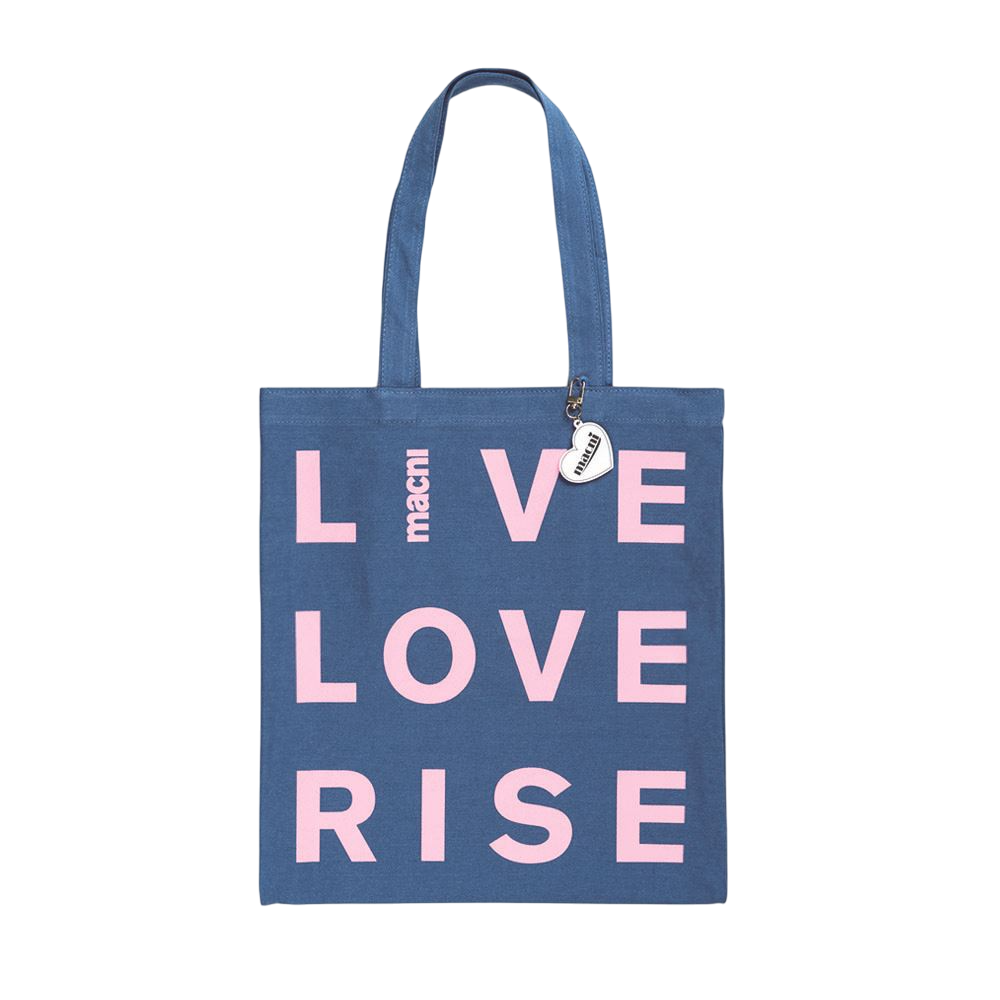 마크니 LLR 슬로건 에코백 블루(MACNI Llr Slogan Eco Bag Blue)