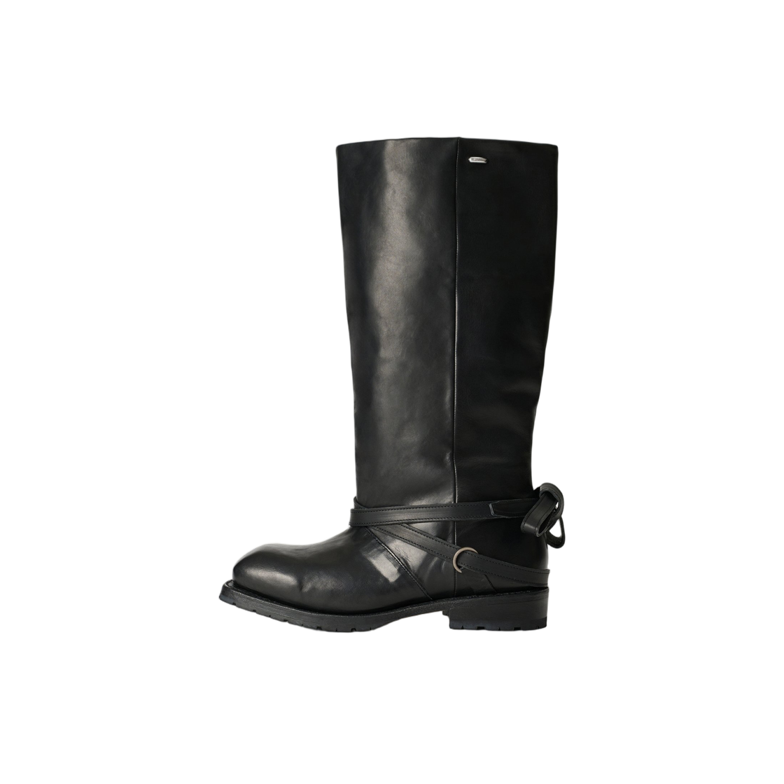 A4257HB (W) Our Legacy High Engine Boot Black Tensile Cattle Hide
