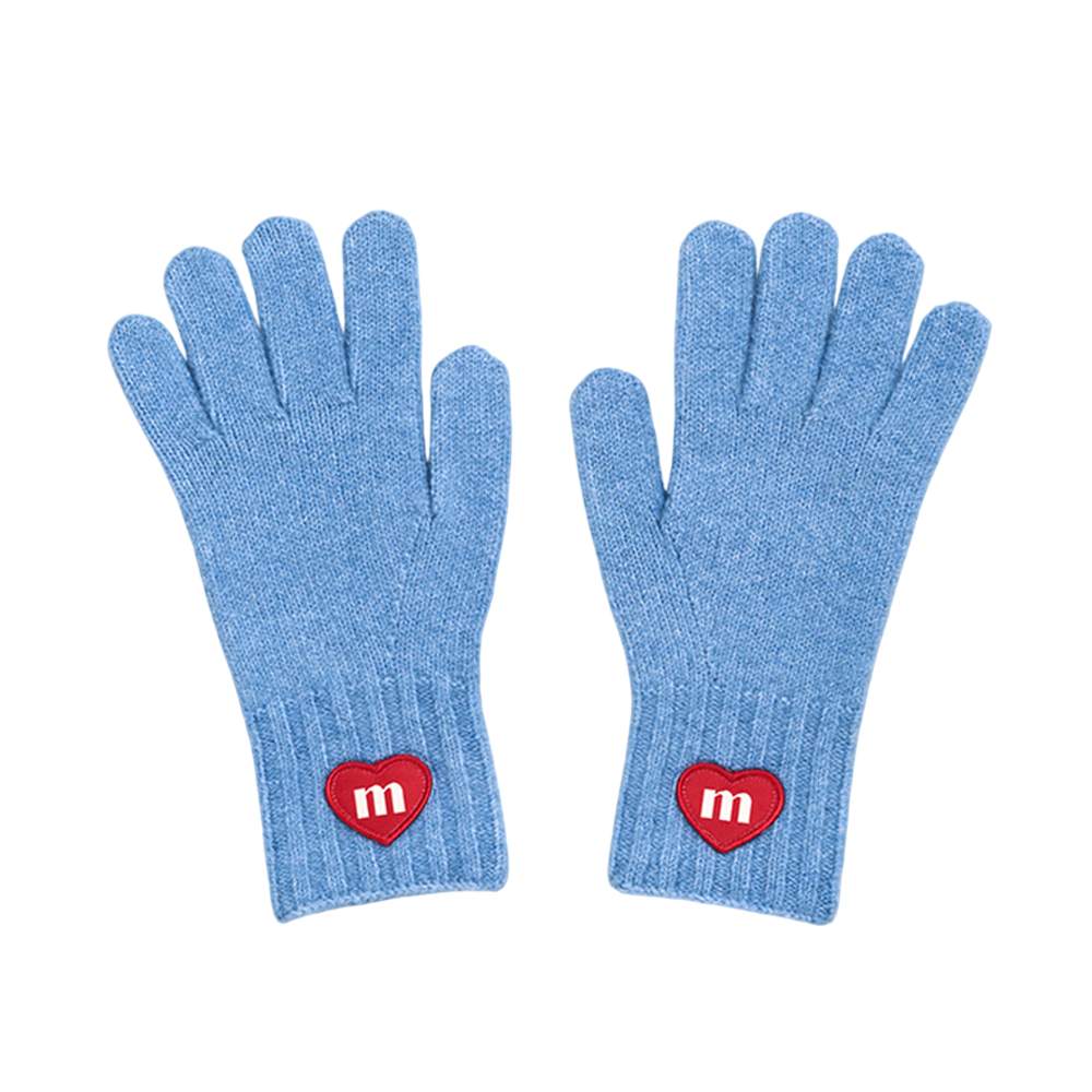 C255UAGV01SB0FR MACNI Love M Knit Gloves Sky Blue