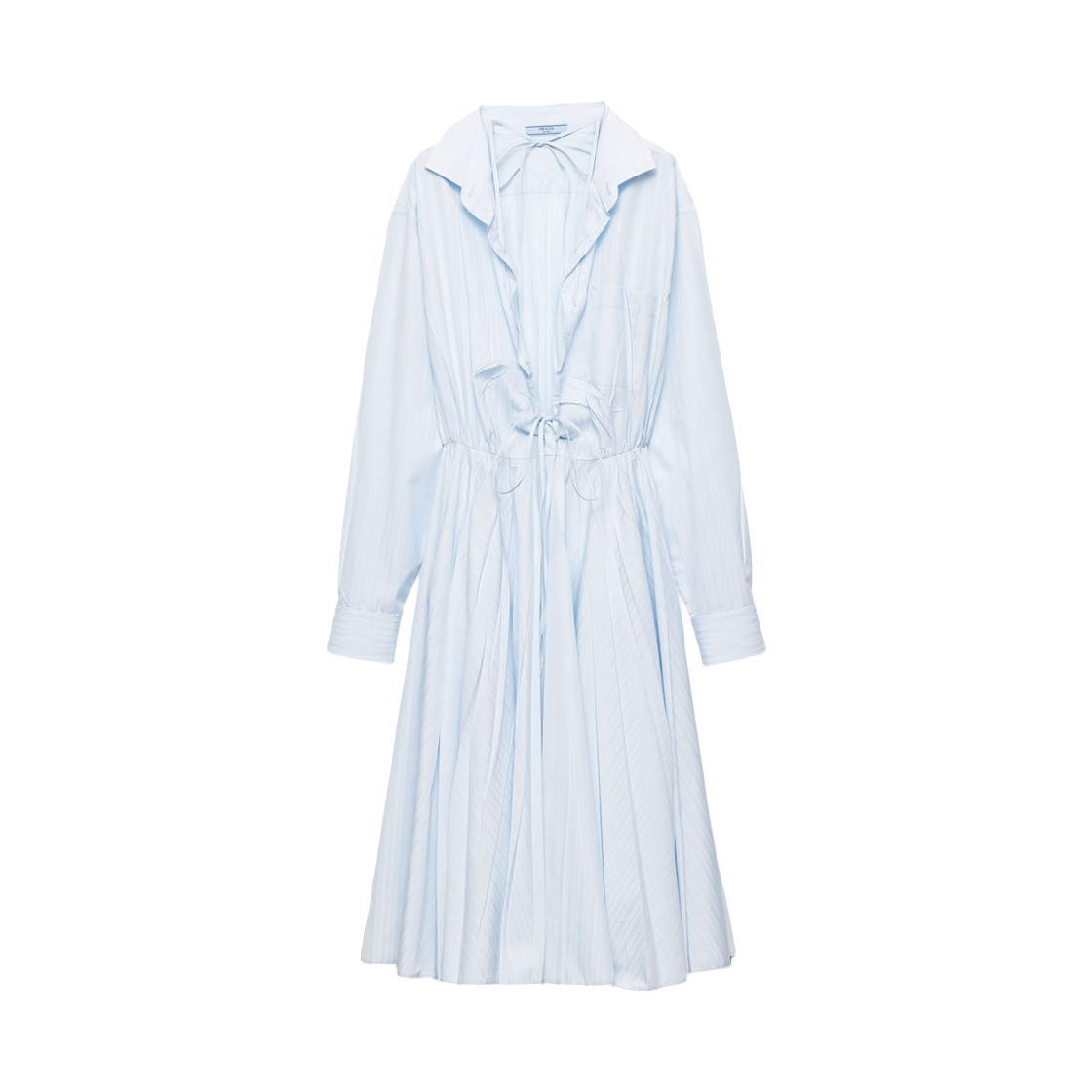 P3Q87-18OU-F0M10 (W) Prada Cotton Midi Dress Astro