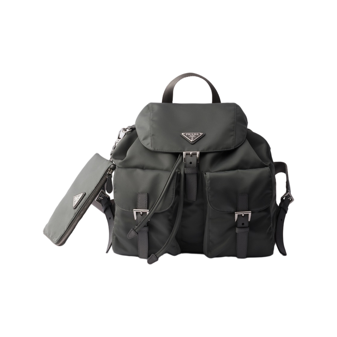프라다 미디움 리나일론 백팩 머큐리 그레이(Prada Medium Re Nylon Backpack Mercury Gray)