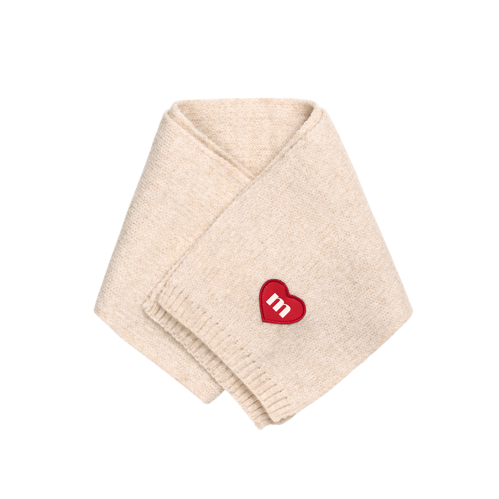 C255UAMF01IV0FR MACNI Love M Knit Muffler Ivory