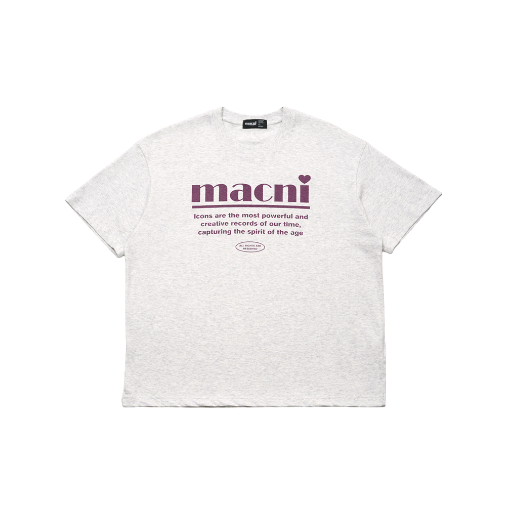 마크니 스피릿 로고 티셔츠 라이트 멜란지(MACNI Spirit Logo T-Shirt Light Melange)