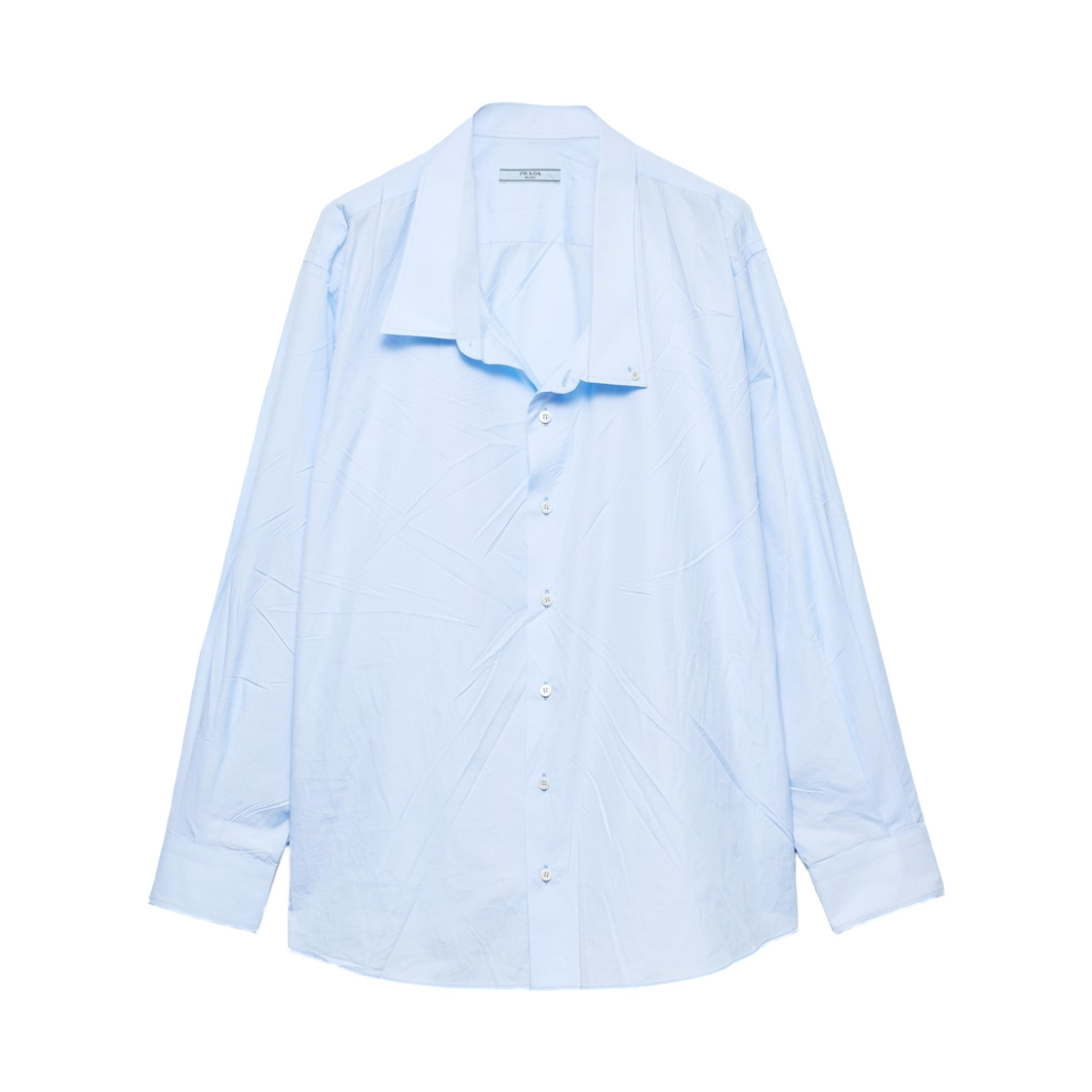 P480I-1XV2-F0012 (W) Prada Poplin Shirt Sky Blue