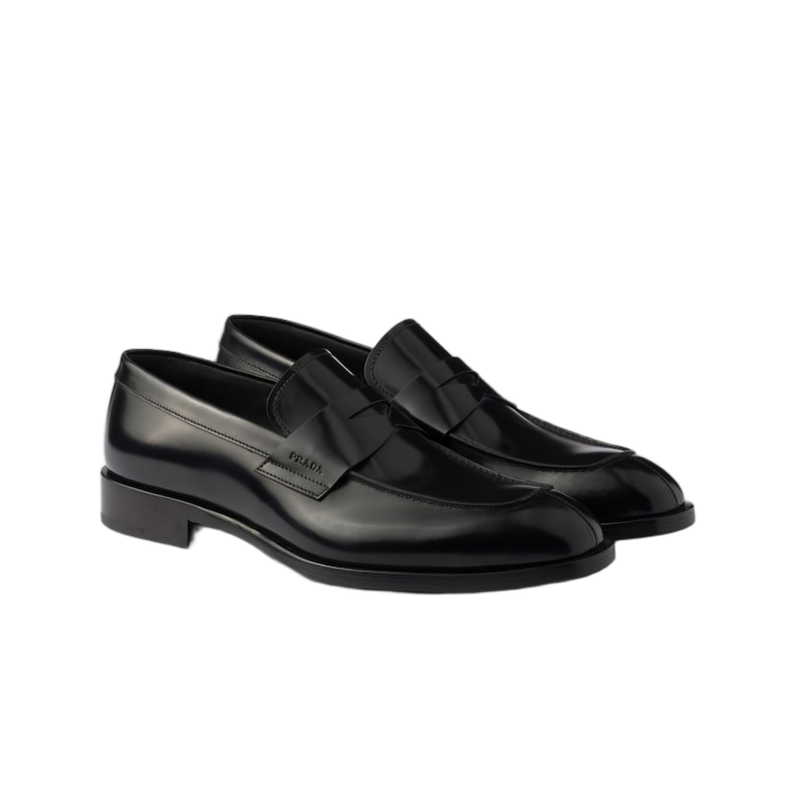 프라다 브러쉬드 레더 로퍼 블랙(Prada Brushed Leather Loafers Black) - 2