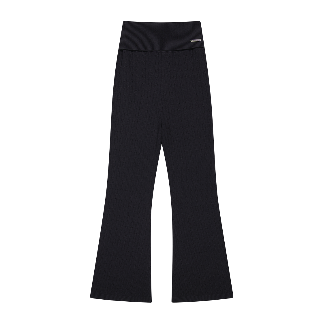 H253WRLKN100BK HDEX Womens Cable Knit Boots Cut Pants Black