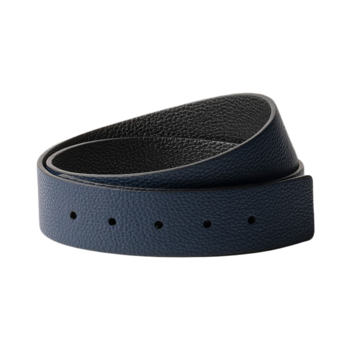 2CA004-2BBE-F0TBI Prada Leather Belt Strap Baltic Blue Black