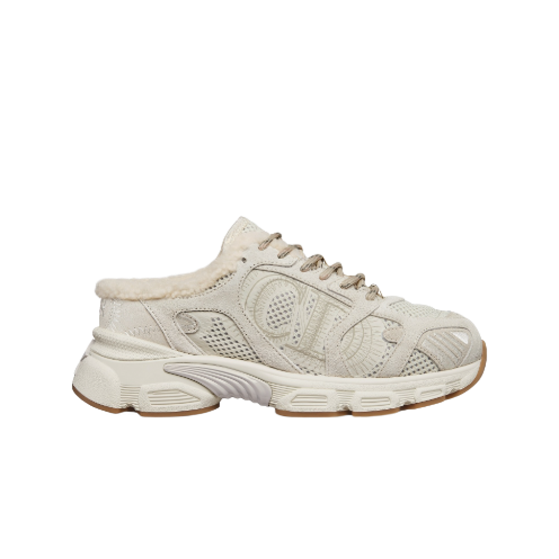 KCK456STX-S24W (W) Dior Dioralps Dior Chrono Sneakers Mesh And Suede Calfskin Beige