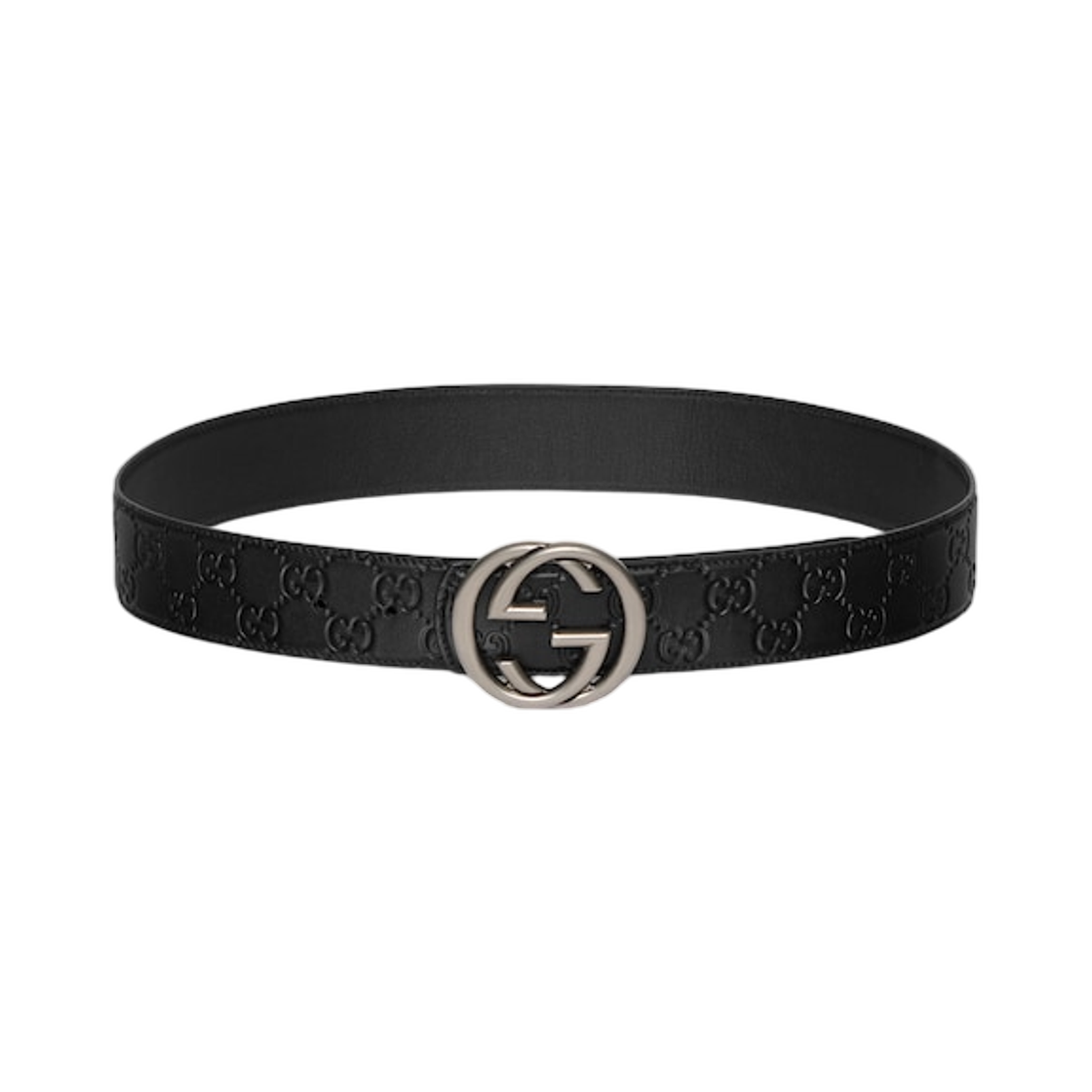 849862-AAFDV-1000 Gucci Reversible Belt with Interlocking G Buckle Black