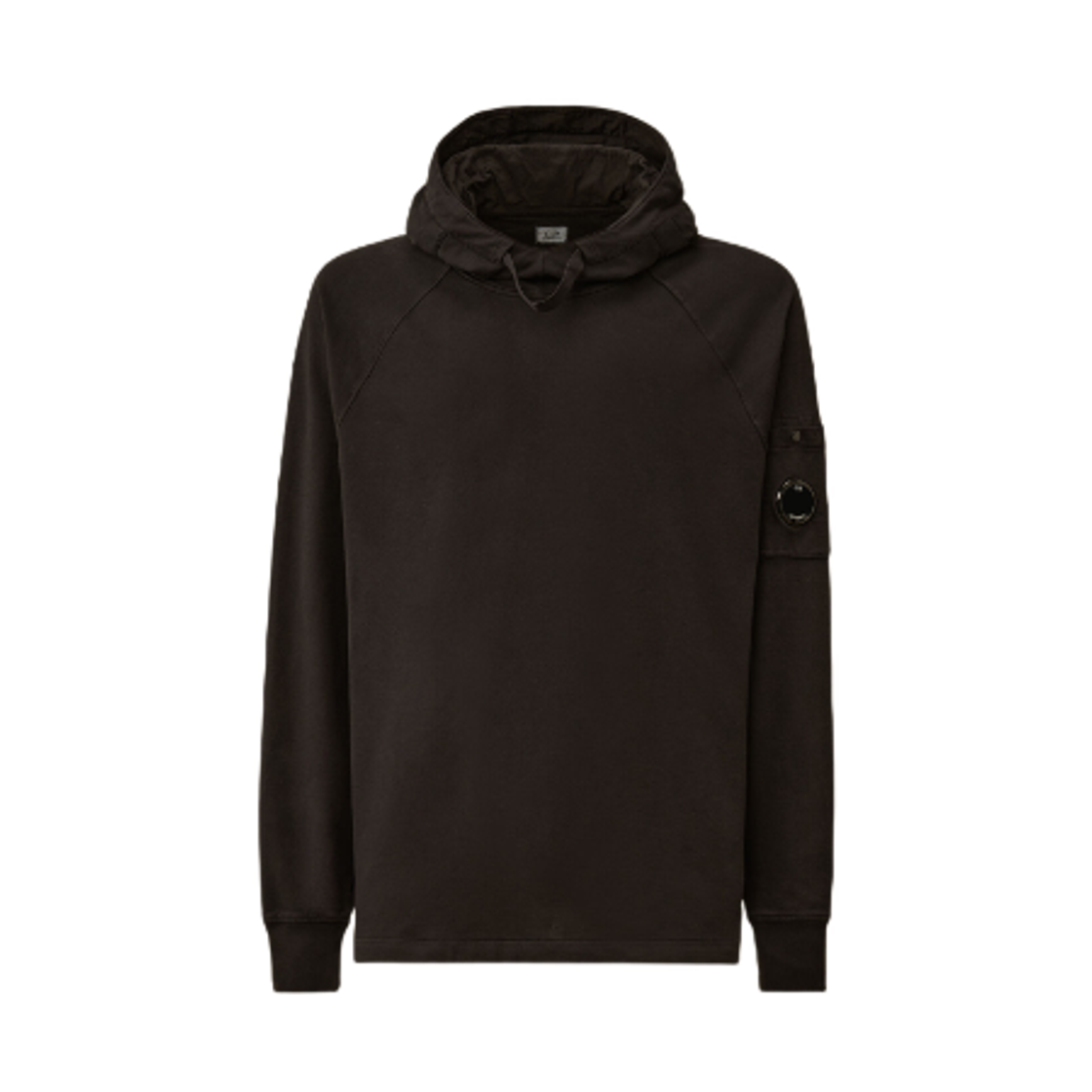 19CMSS043A002246G999 C.P. Company Light Fleece Hooded Lens Sweatshirt Black - 25FW