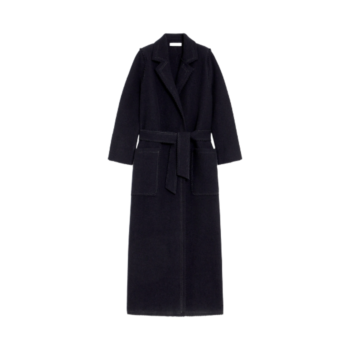JENE-001 (W) Max Mara Jene Wool Cashmere Coat Navy