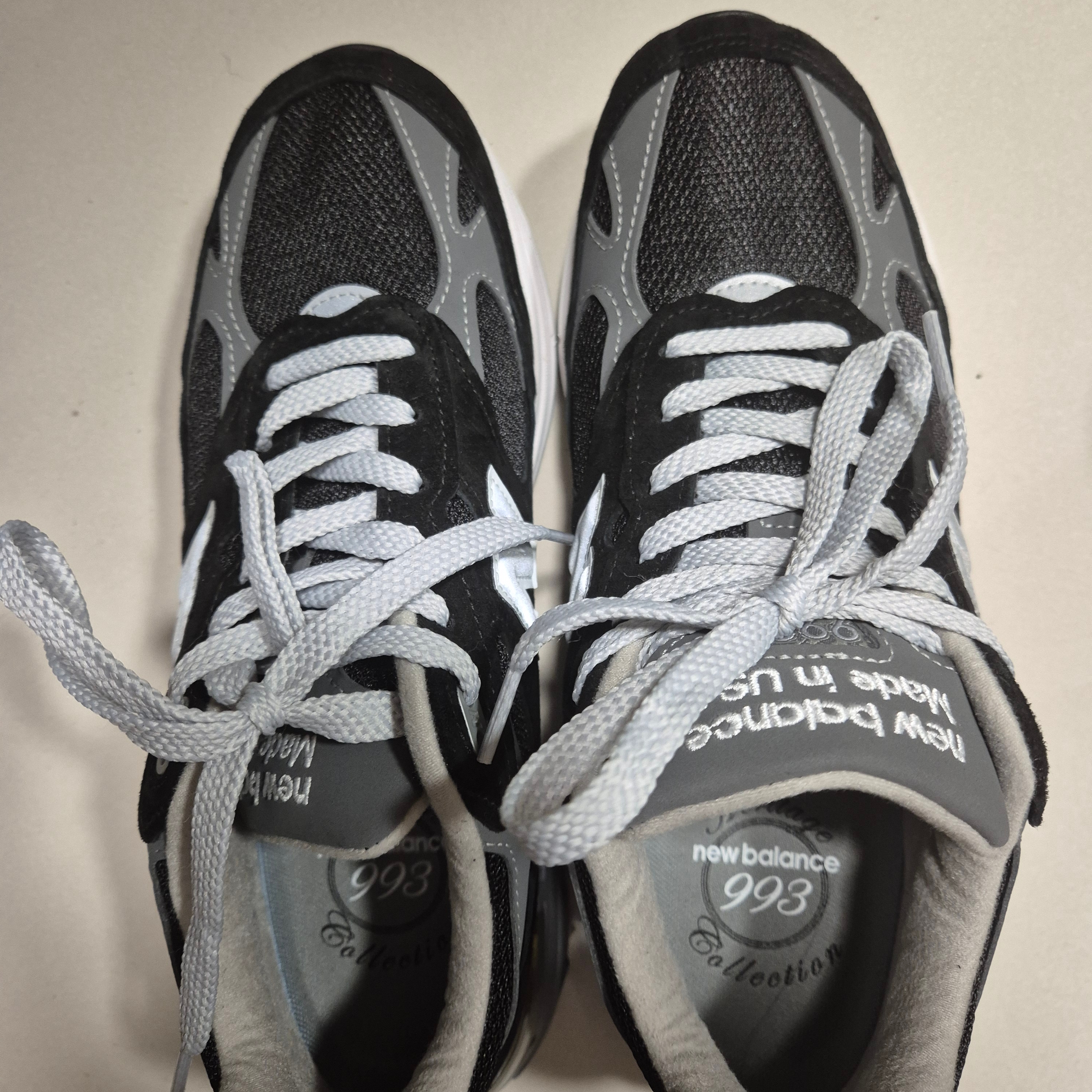 New Balance 993 Made in USA Black - D Standard 착용 스타일