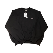 Undermycar Mu.14 Anti Fxxking Logo Play Oversized Bonded Sweat Shirts Black