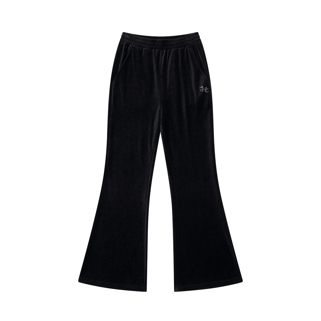 H253WRLPT060BK HDEX Velour Boots cut Pants Black
