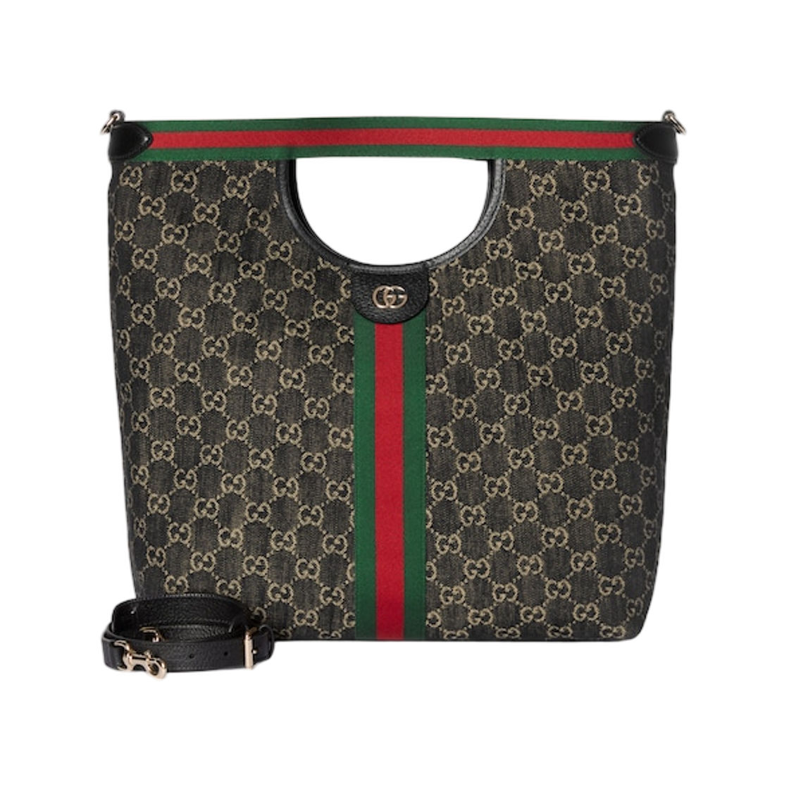 구찌 질리오 라지 토트백 블랙 화이트(Gucci Giglio Large Tote Bag Black White) - 1