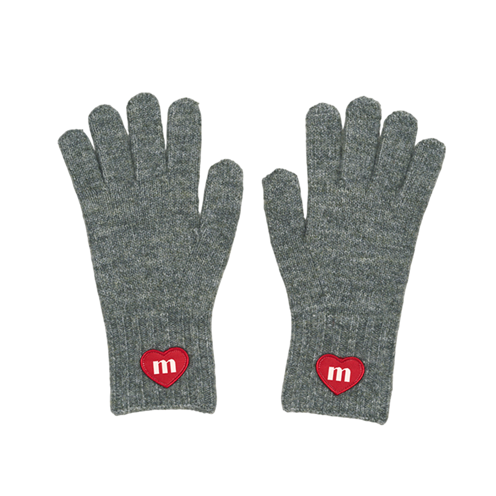 C255UAGV01GY0FR MACNI Love M Knit Gloves Grey