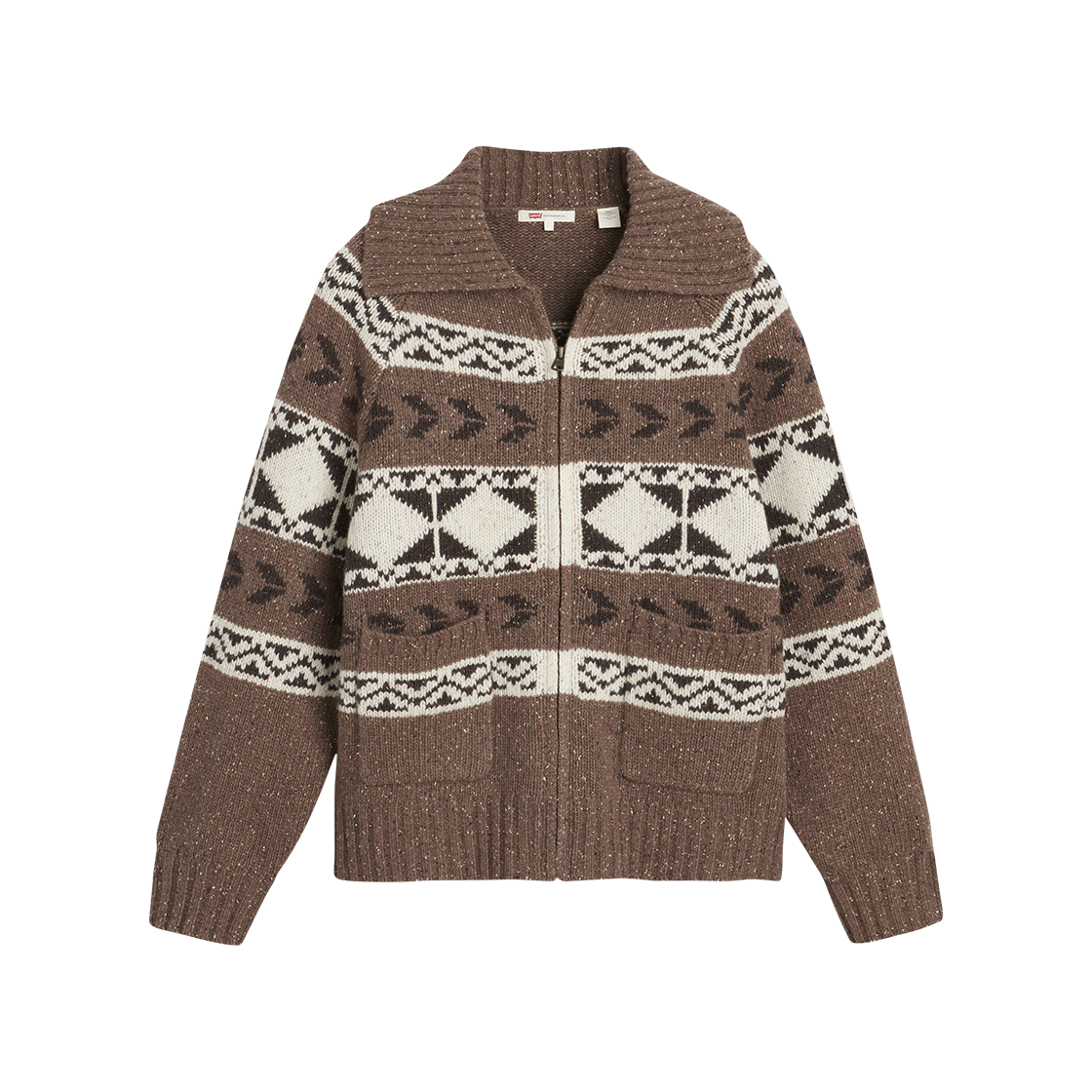 0038B-0000 Levi's Women Waverly Fairisle Zip Sweater Multi color