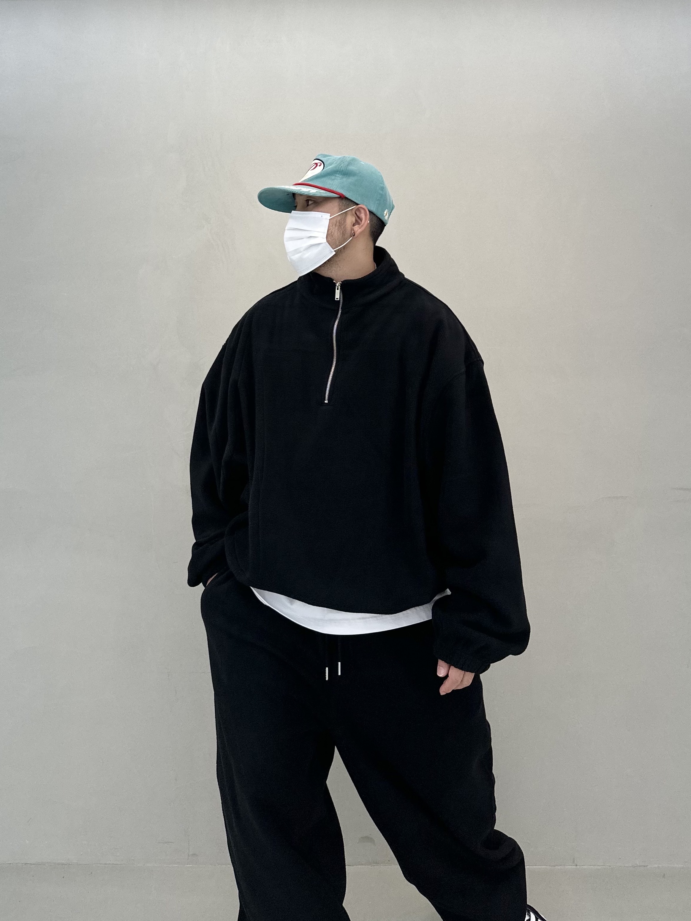 Peaceminusone 5 Panel Ball Cap #2 Mint, Maison Mihara Yasuhiro Blakey OG Sole Canvas Low-top Sneakers Black White 착용 스타일 - 2