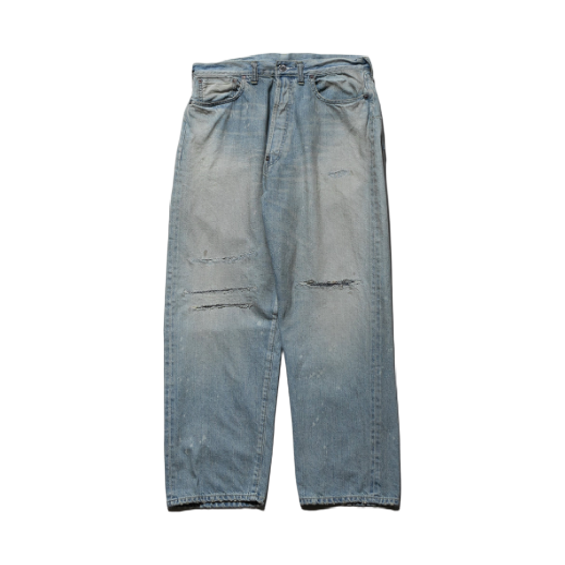 아프레쎄 No.37 워시드 와이드 데님 팬츠 블리치 -25FW(A.Presse No.37 Washed Wide Denim Pants Bleach -25FW)