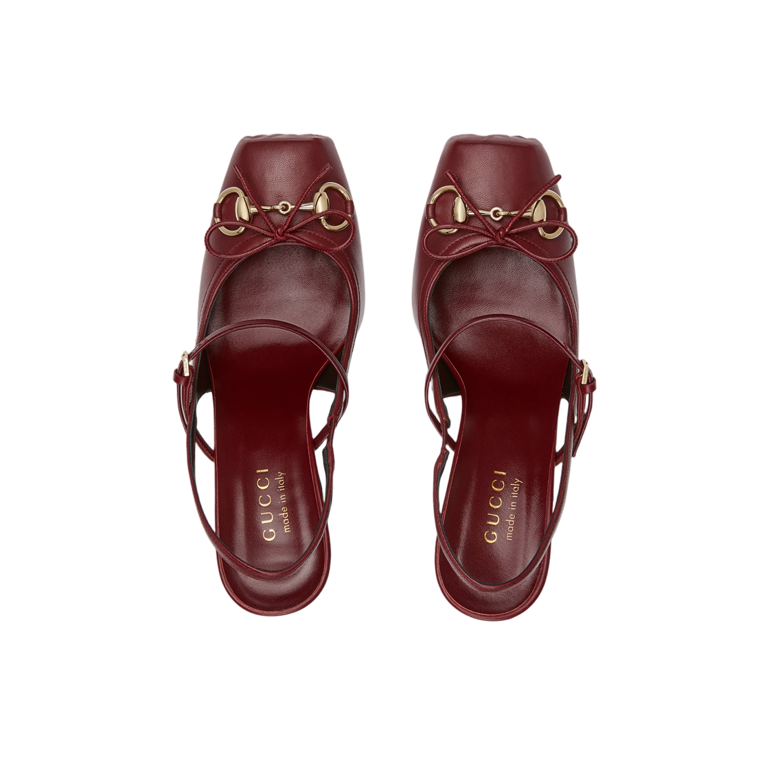 (W) 구찌 홀스빗 슬링백 펌프 로쏘 앙코라 레드((W) Gucci Horsebit Slingback Pump Rosso Ancora Red) - 2
